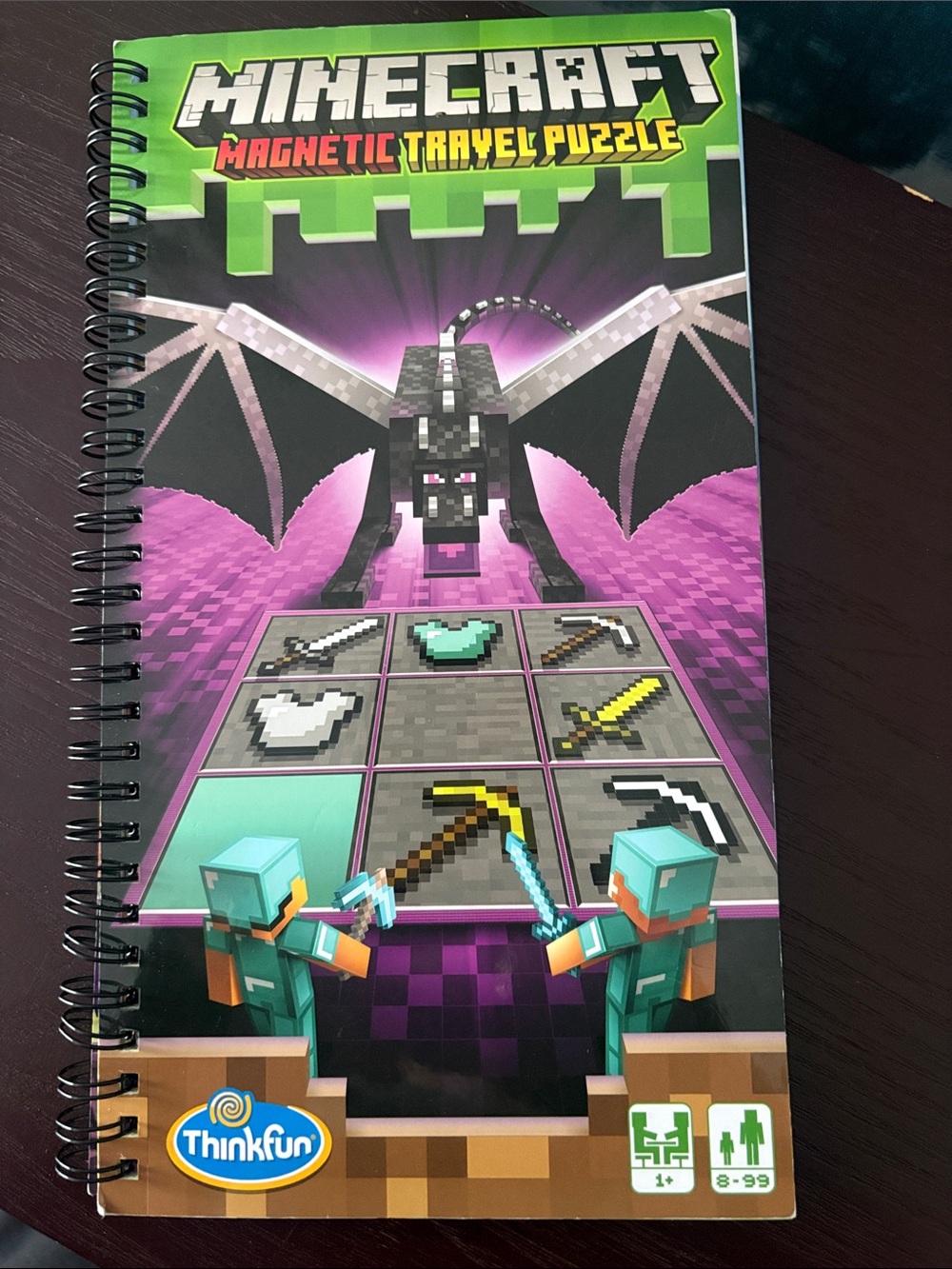 Minecraft Magnetic Travel Puzzle - (Purple/Green)